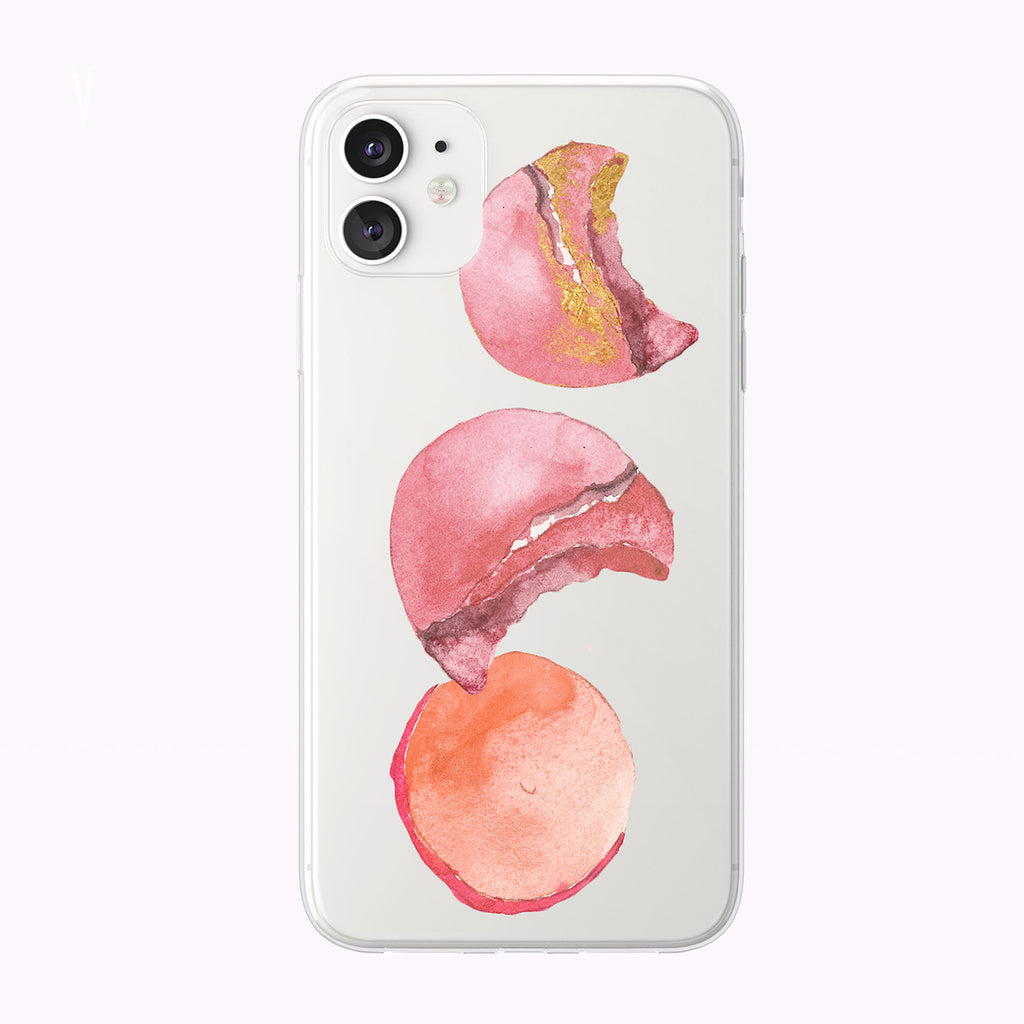 Sweet Macaroons Clear iPhone Case from Tiny Quail 