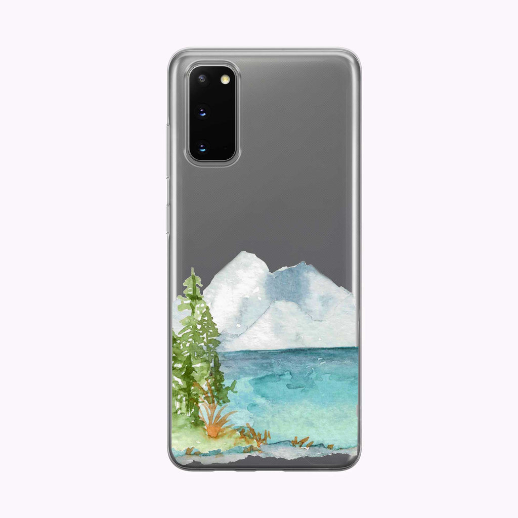 Watercolor Mountain Lake Samsung Galaxy Phone Case from Tiny Quail