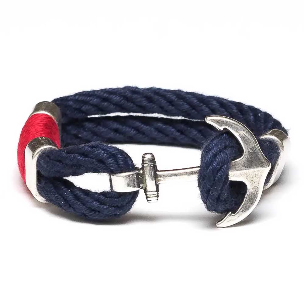 Waverly Bracelet For Women, Navy/Red/Silver by Allison Cole Jewelry