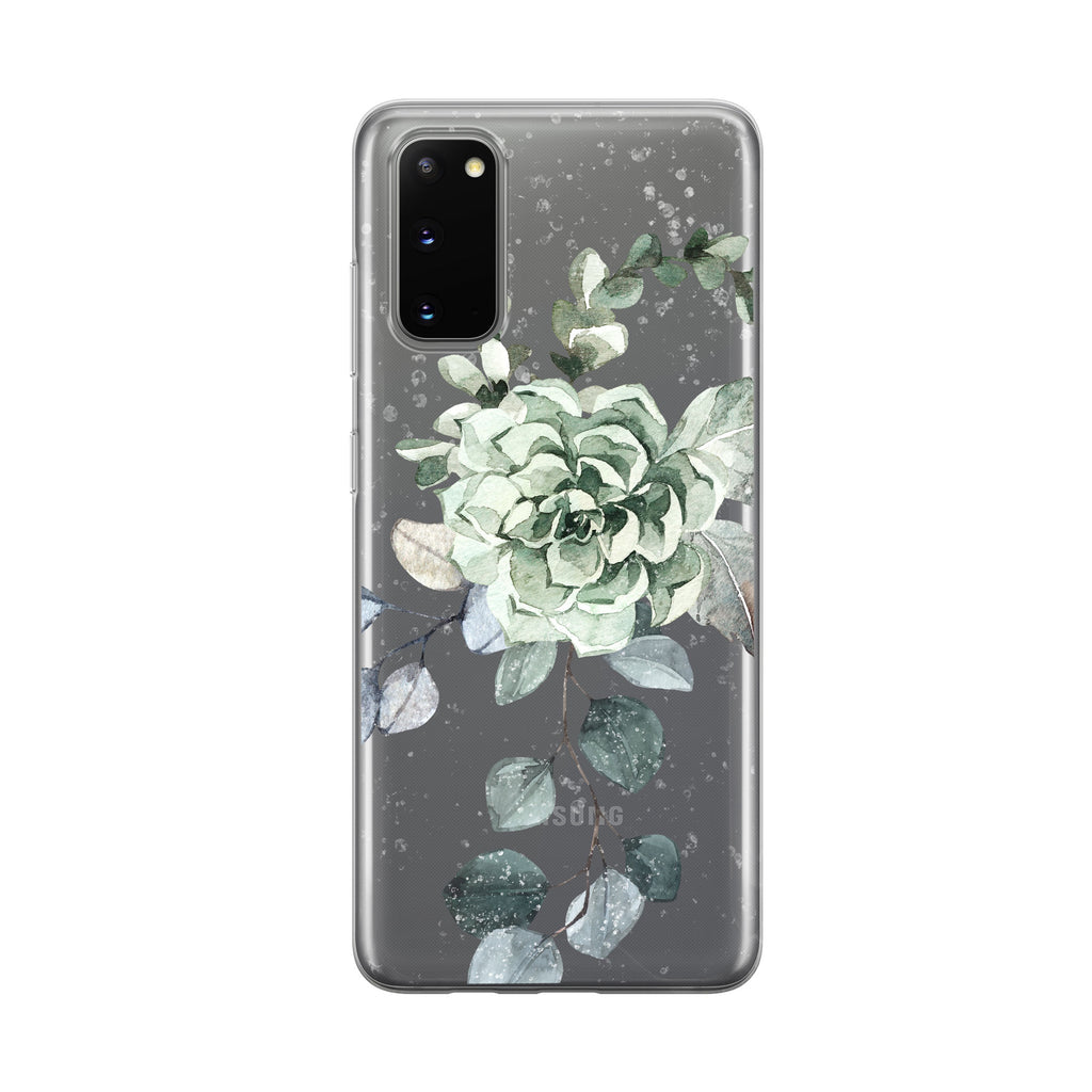 Snowy Winter Bouquet Samsung Galaxy Phone Case from Tiny Quail