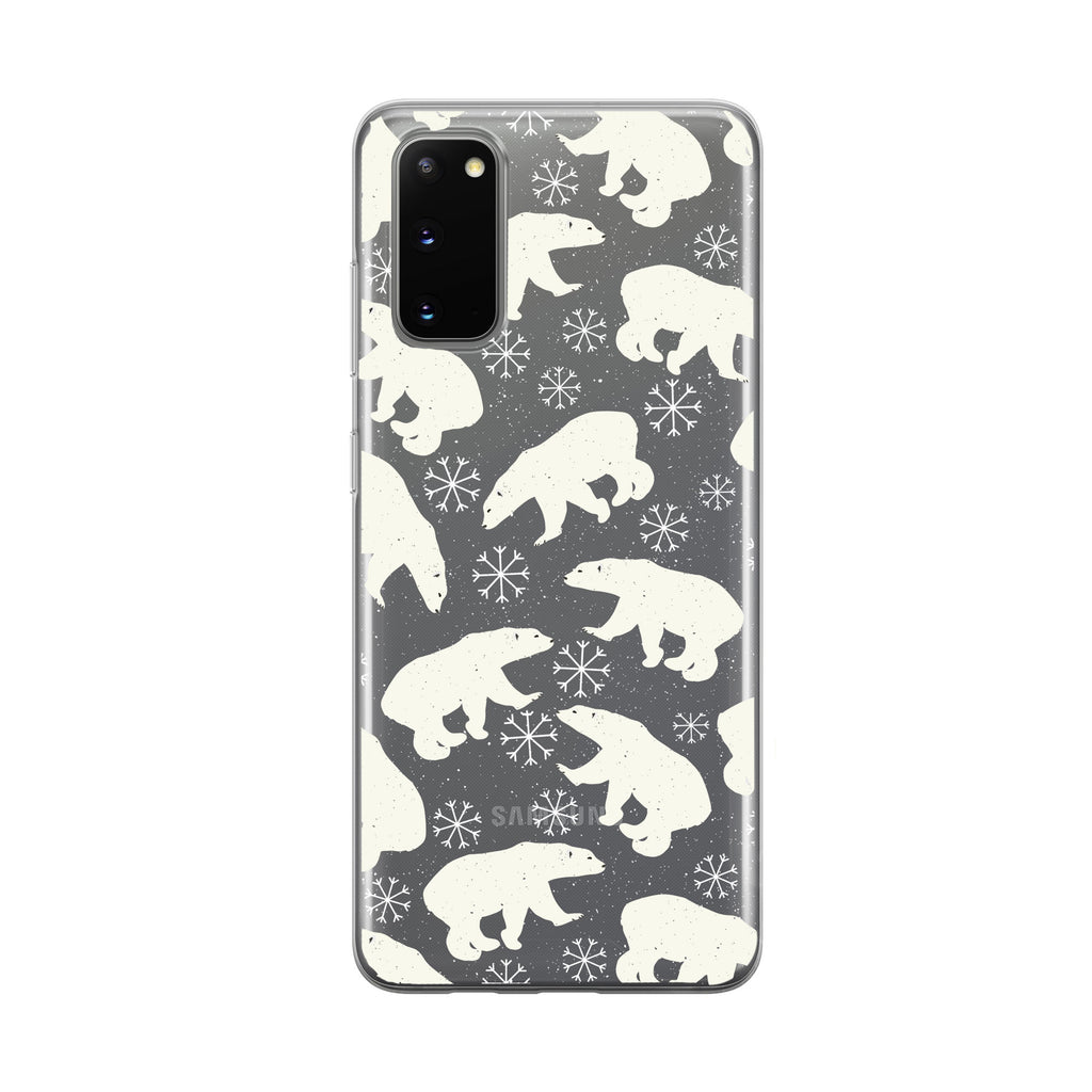 Winter Snowflake Polar Bear Samsung Galaxy Phone Case From Tiny Quail