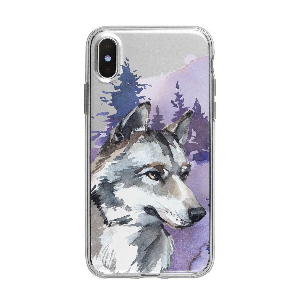 Handsome Forest Wolf iPhone Clear Case from Tiny Quail