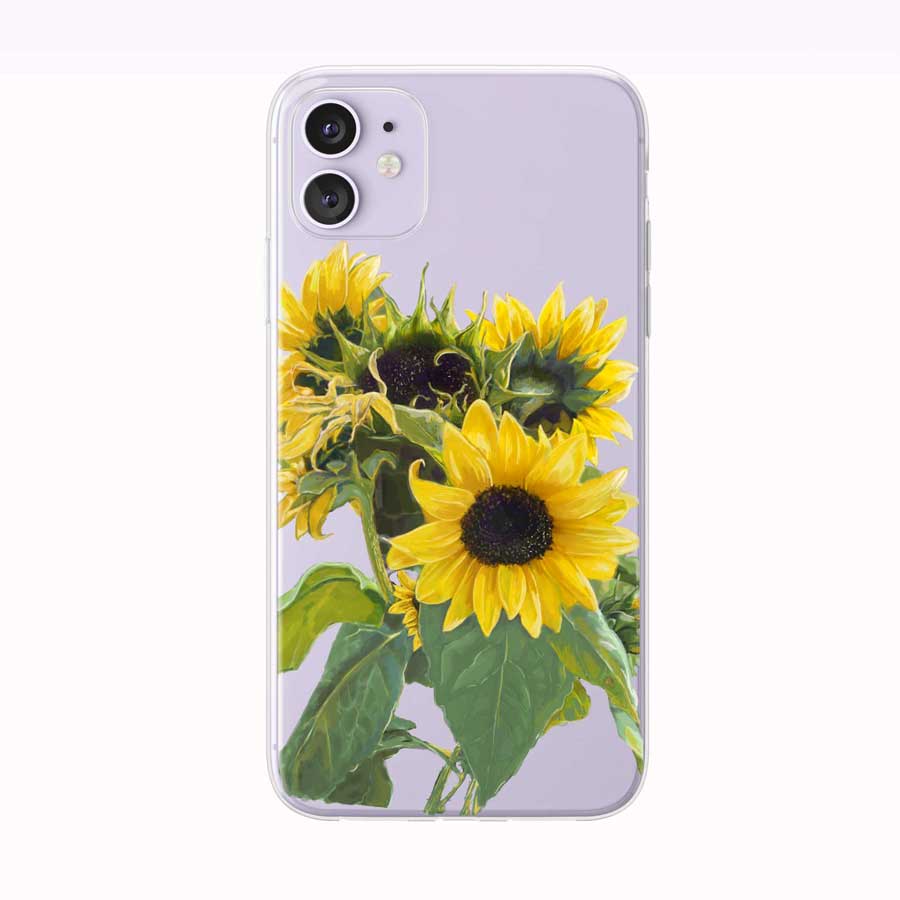Beautiful Yellow Sunflowers iPhone Case by Tiny Quail
