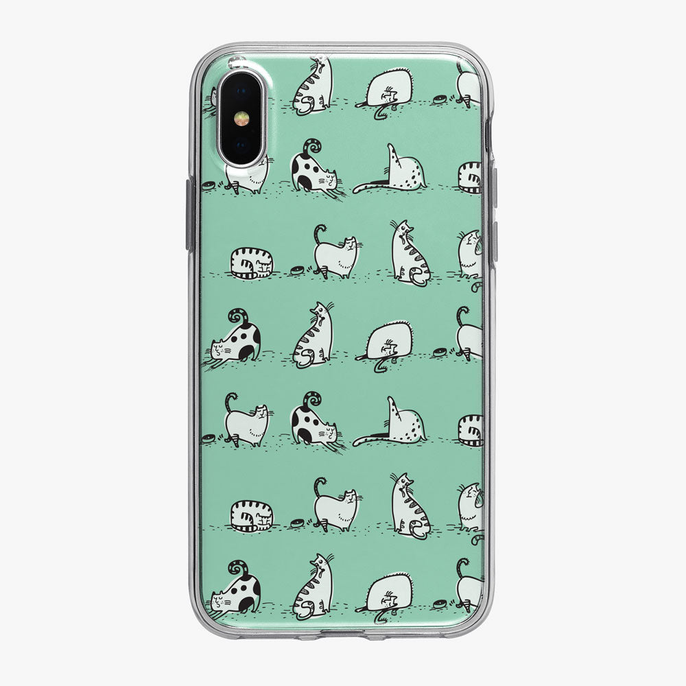 Cat Philosophy Green Yoga iPhone Case from Tiny Quail