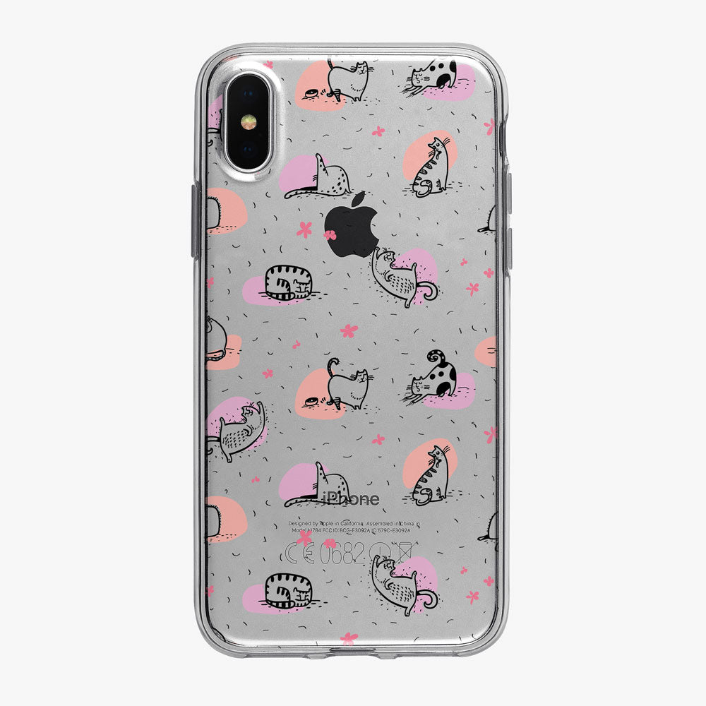 Cat Philosophy Multicolor Yoga iPhone Case from Tiny Quail