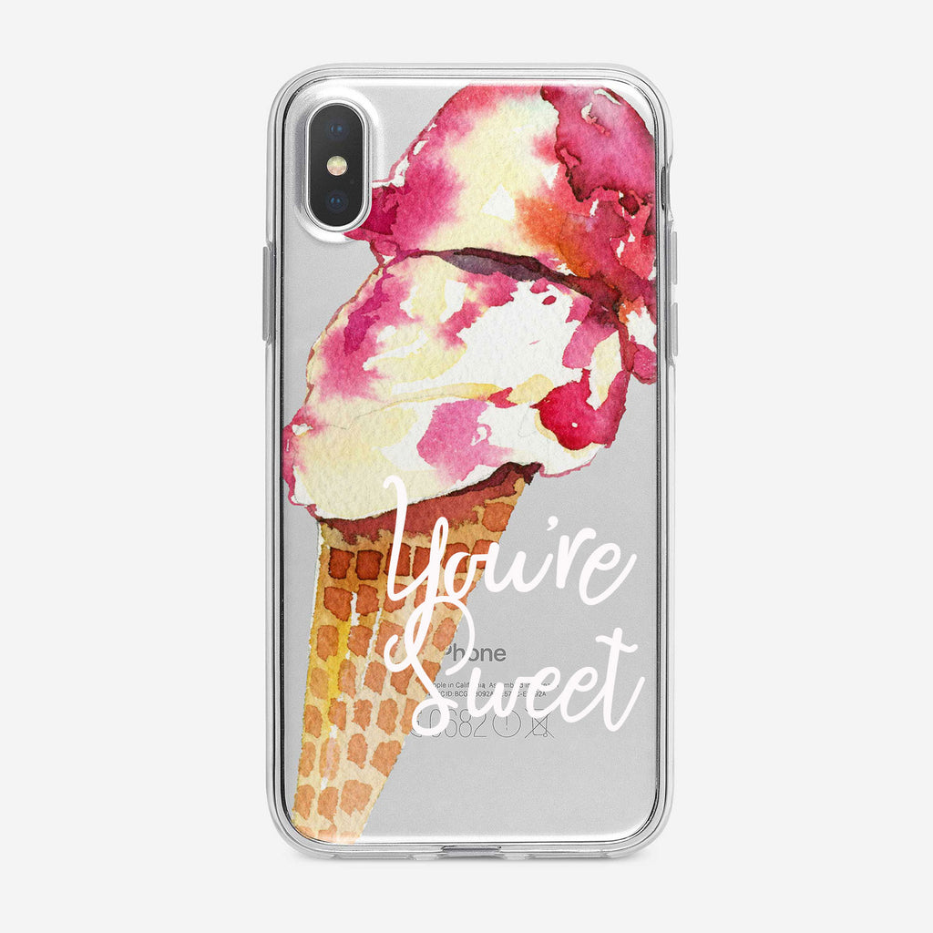 You're Sweet Ice Cream Cone iPhone Case from Tiny Quail