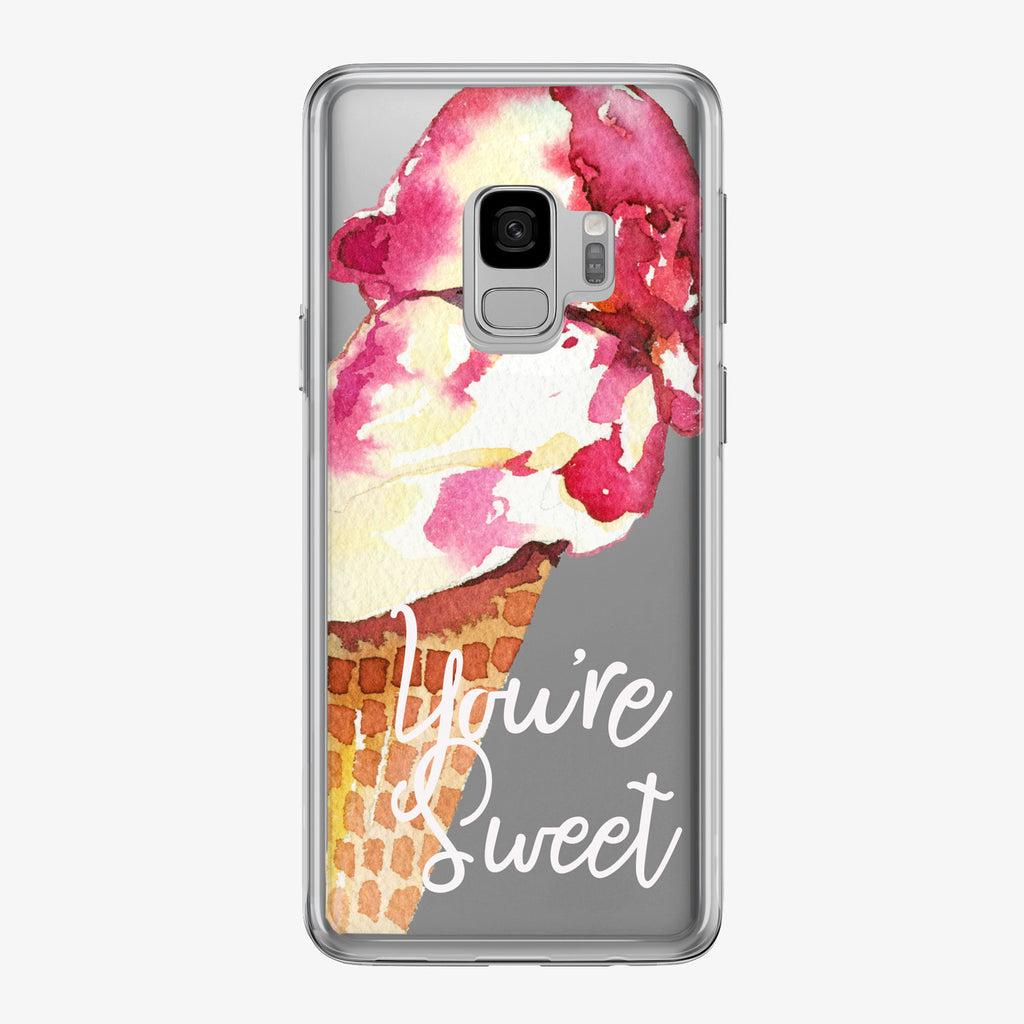 You're Sweet Ice Cream Cone Samsung Phone Case from Tiny Quail