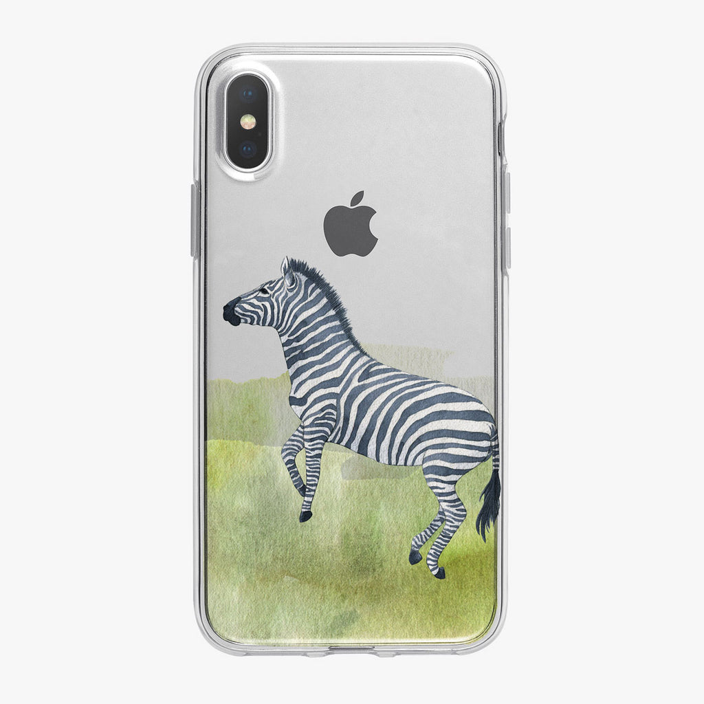 Watercolor Zebra iPhone Case from Tiny Quail